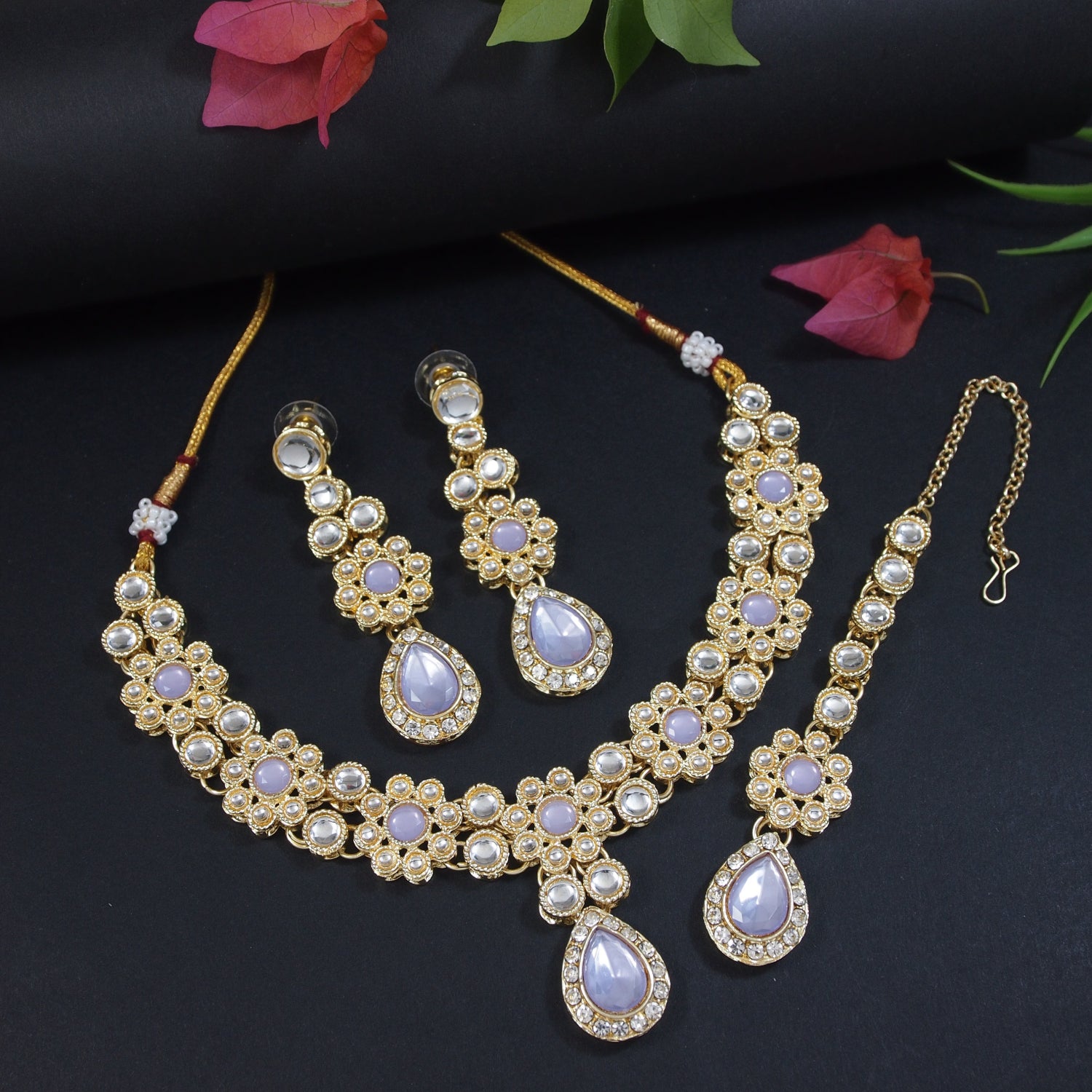Archana Purple Jewellery set