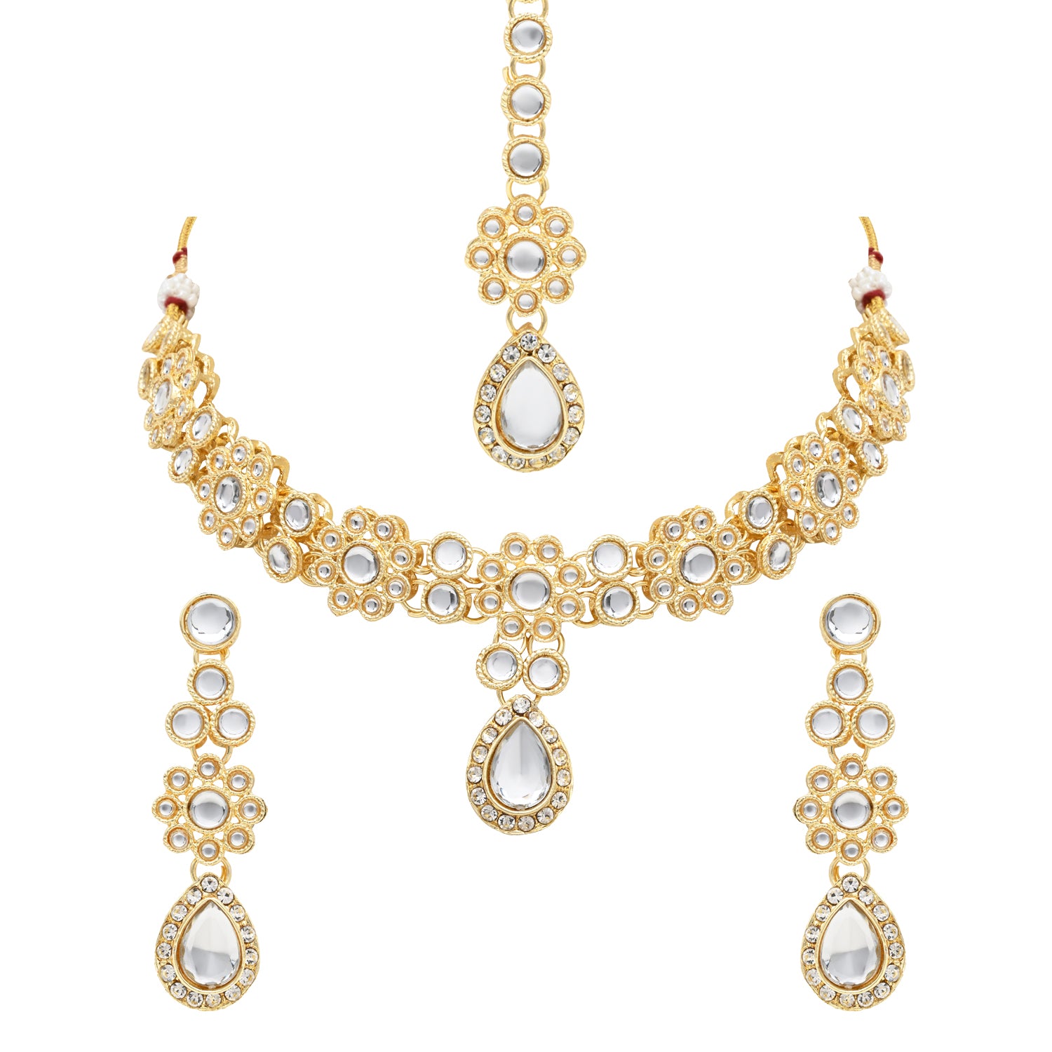 Archana White Jewellery set
