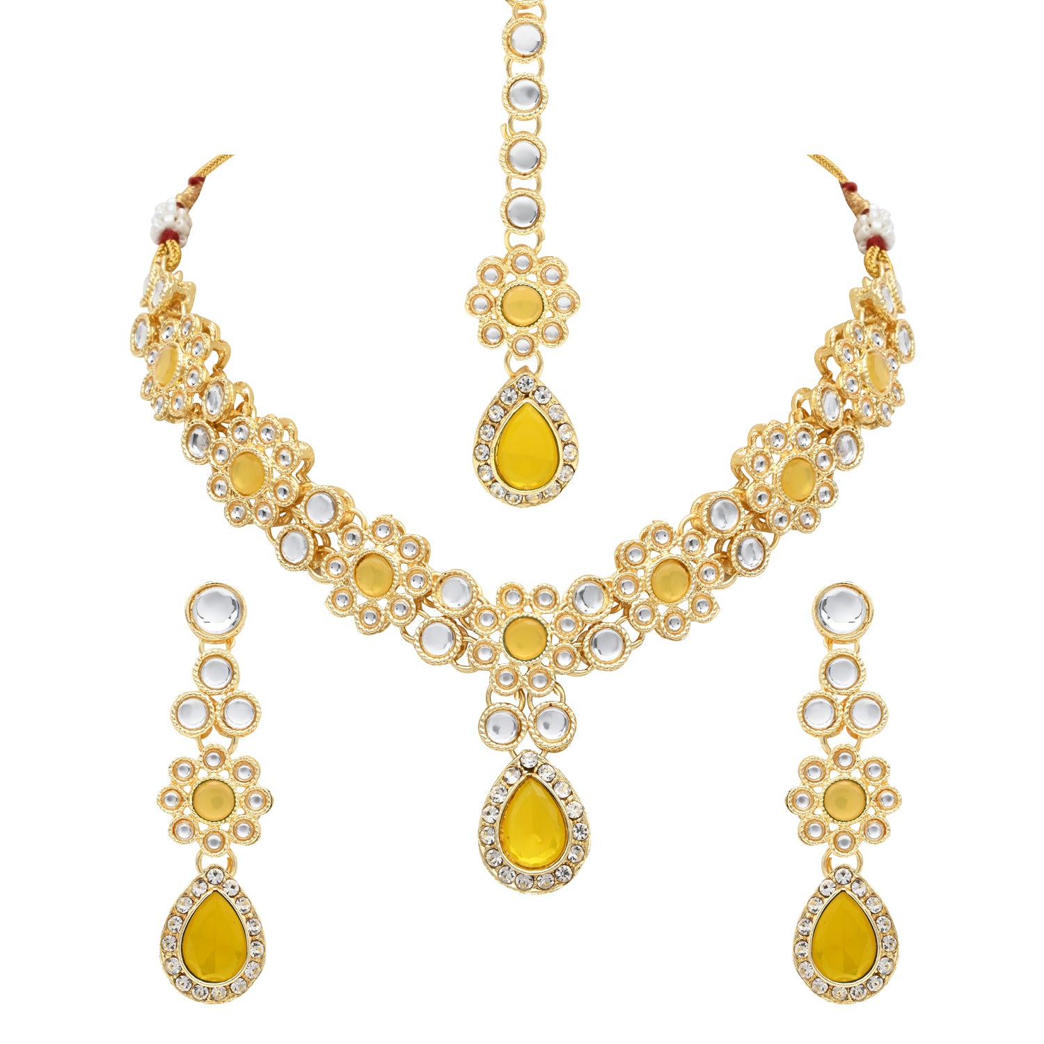 Archana YellowJewellery set