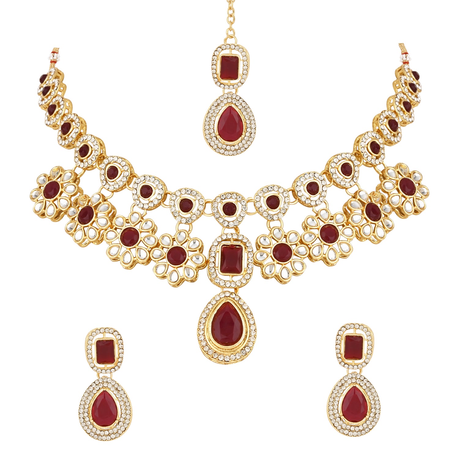 Sudiksha Maroon Necklace set