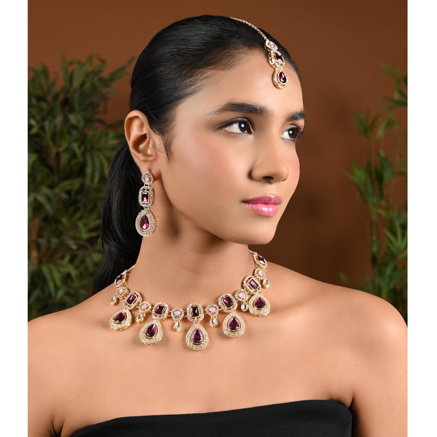 Bhumi Purple Necklace set