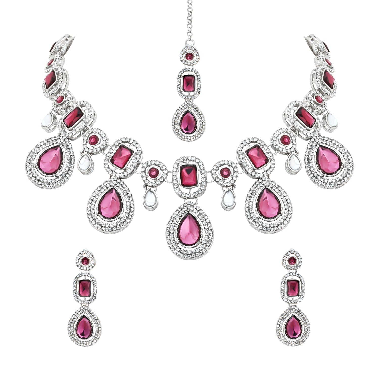 Bhumi Silver Wine Necklace set