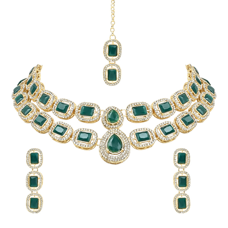 Parineeti Green Necklace set