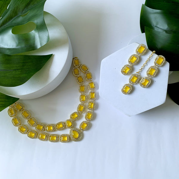 Parineeti Yellow Necklace set