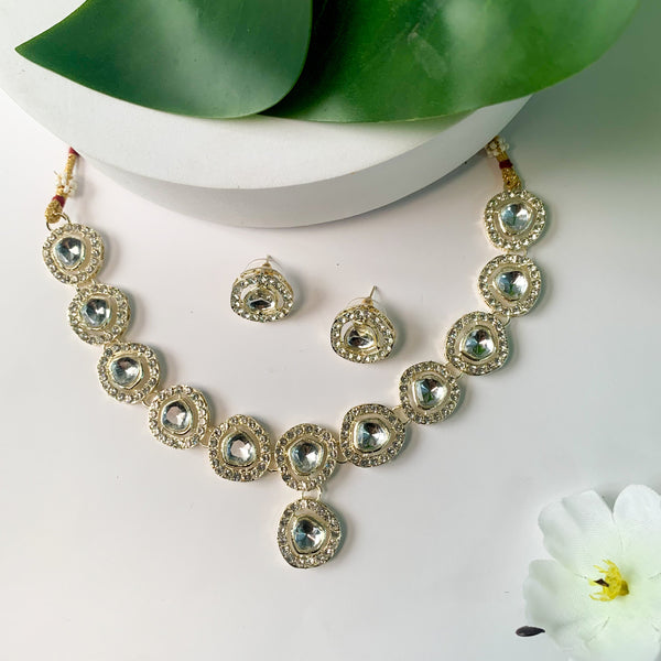 Soumya White Necklace Set