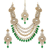 Mounika Green Necklace Set