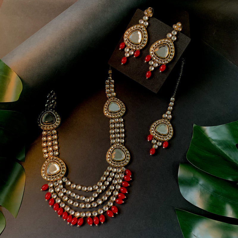 Archie Red Necklace Set