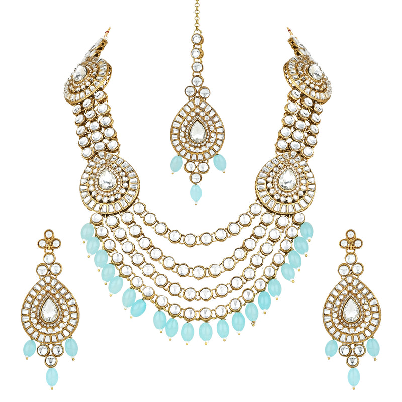 Pratima Turquoise Necklace Set