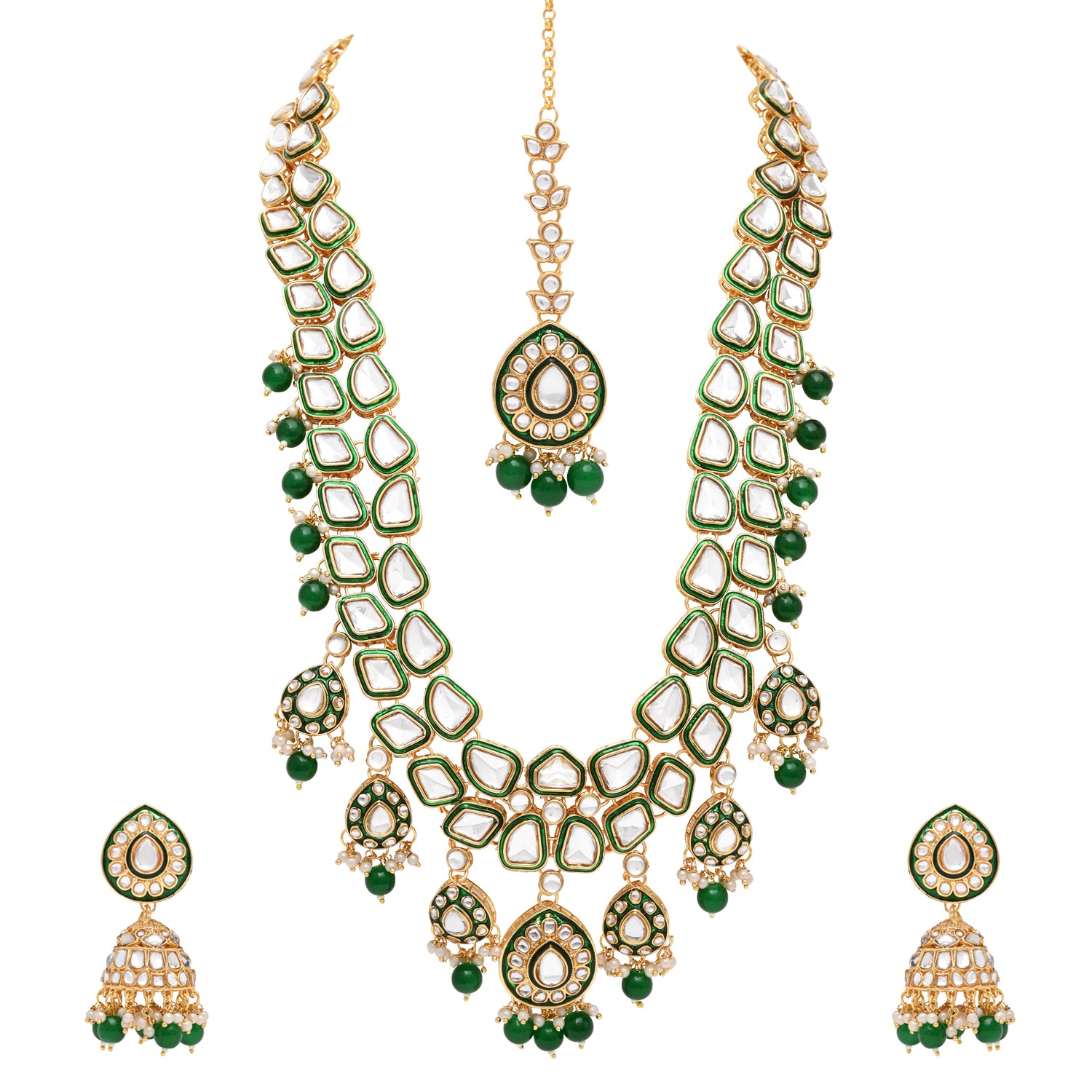 Trishla Green Necklace Set
