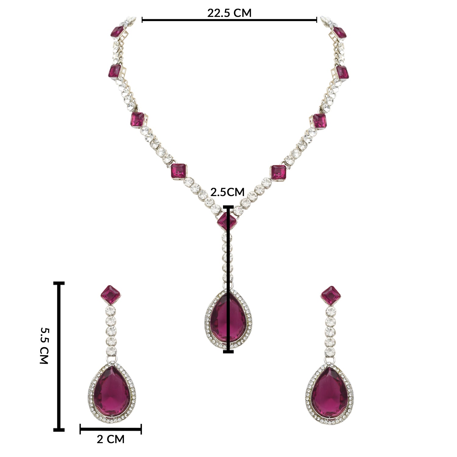 Rivisha Silver Wine Necklace Set