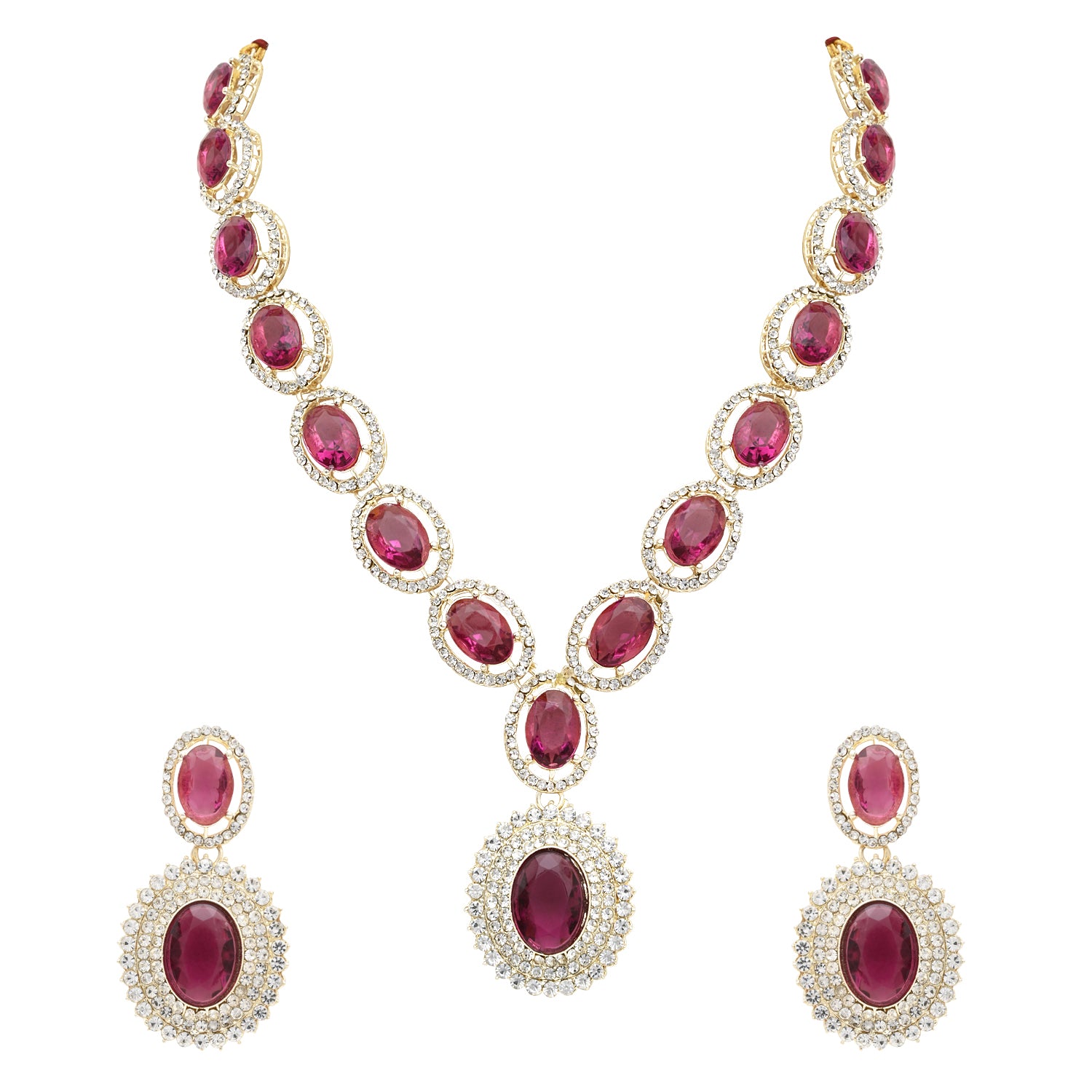 Oshina Wine Necklace Set