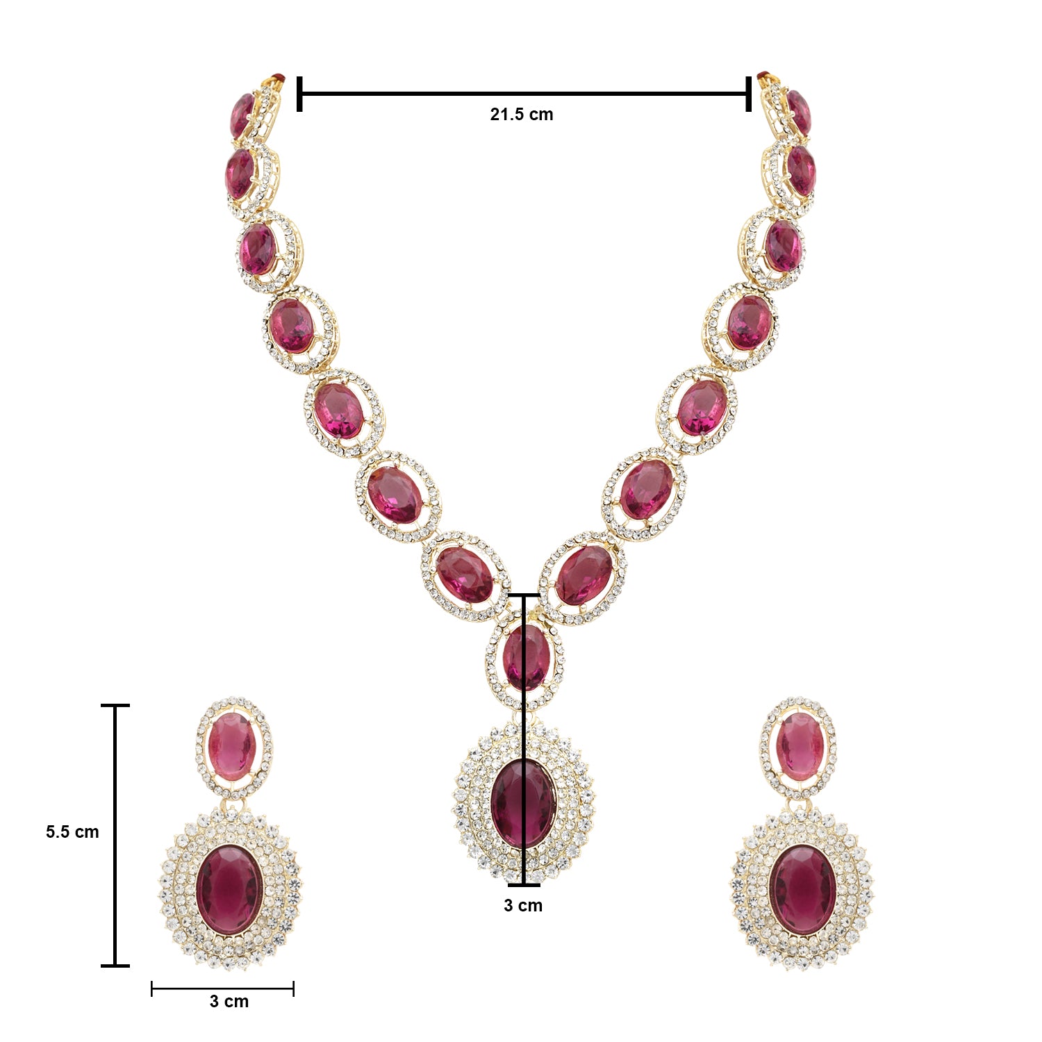 Oshina Wine Necklace Set