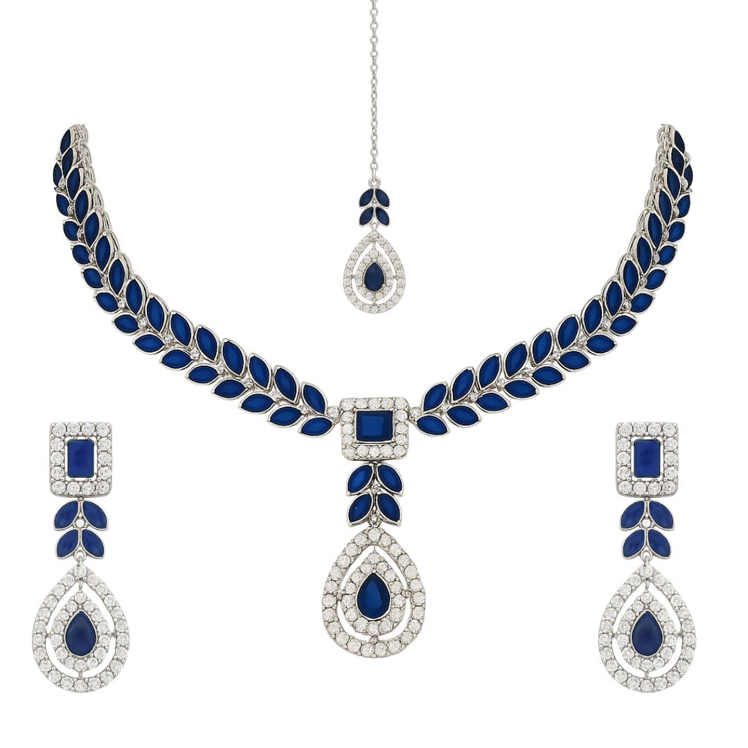 Kivisha Silver Montana Necklace Set