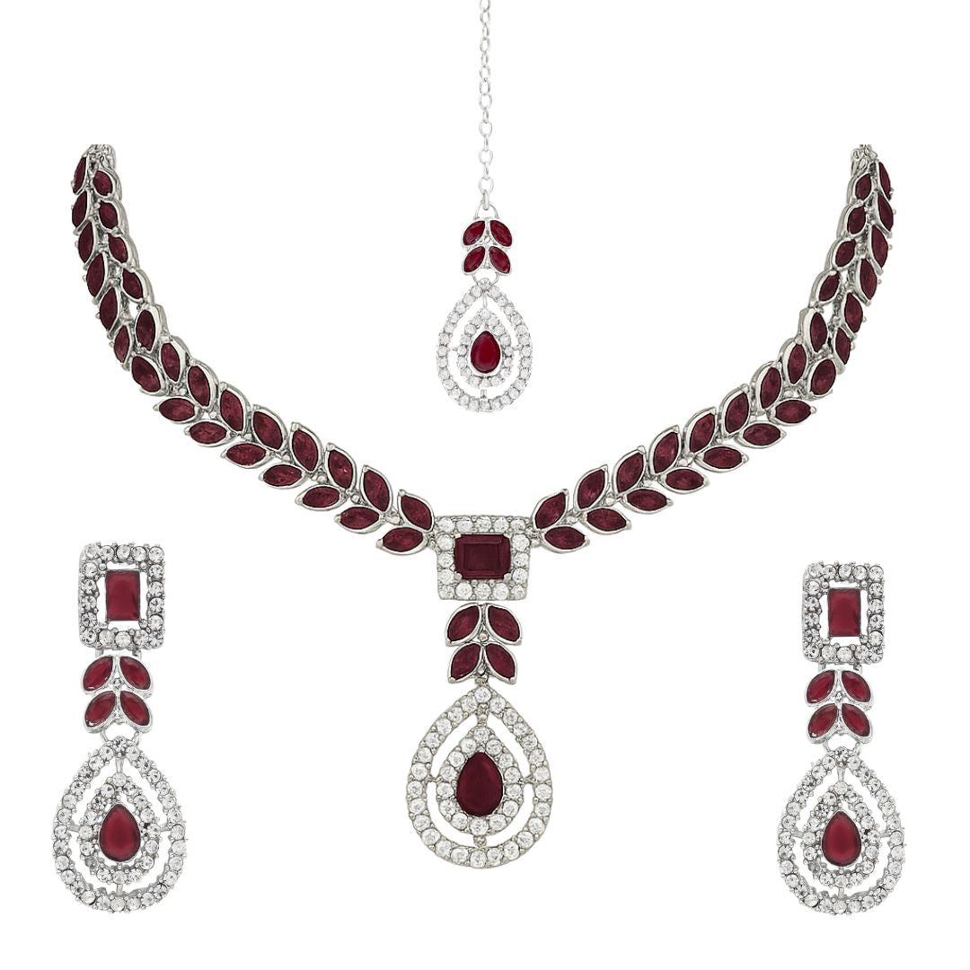 Kivisha Silver Wine Necklace Set
