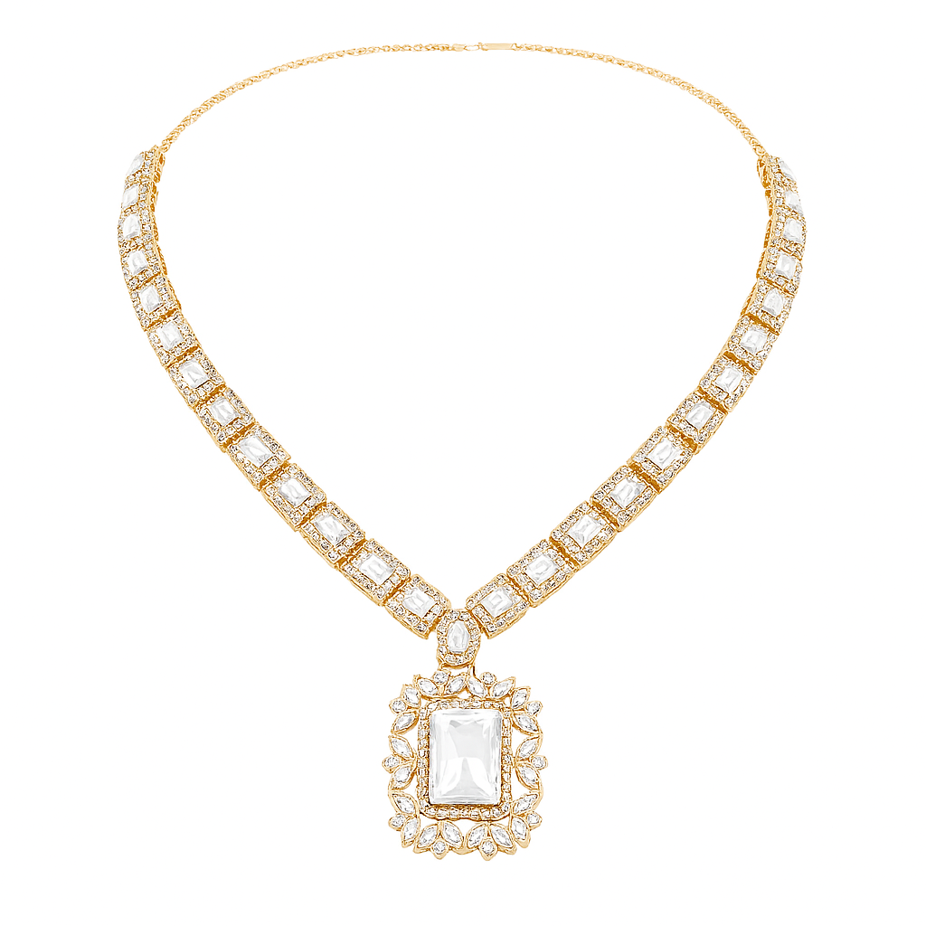 Vrinaya White Necklace Set
