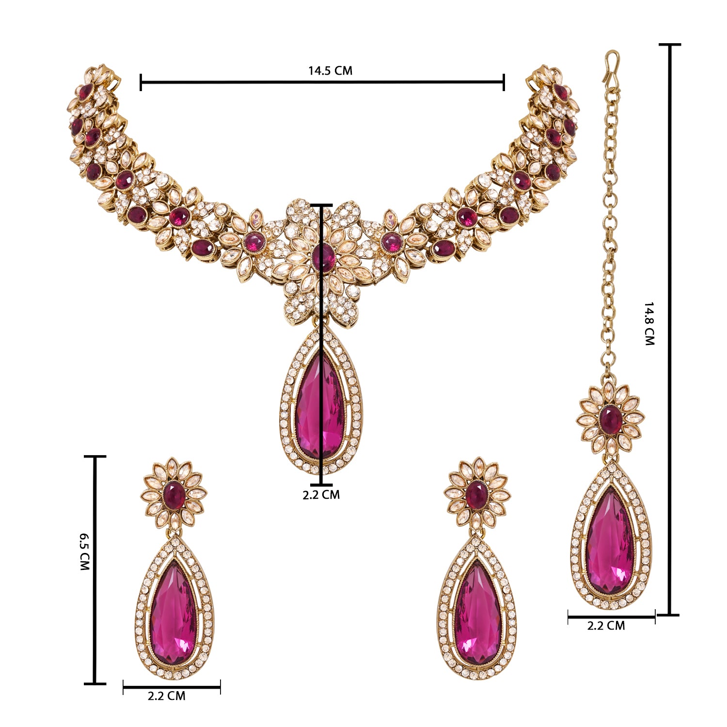 Nyathi -Traditional Wine Temple Necklace Set