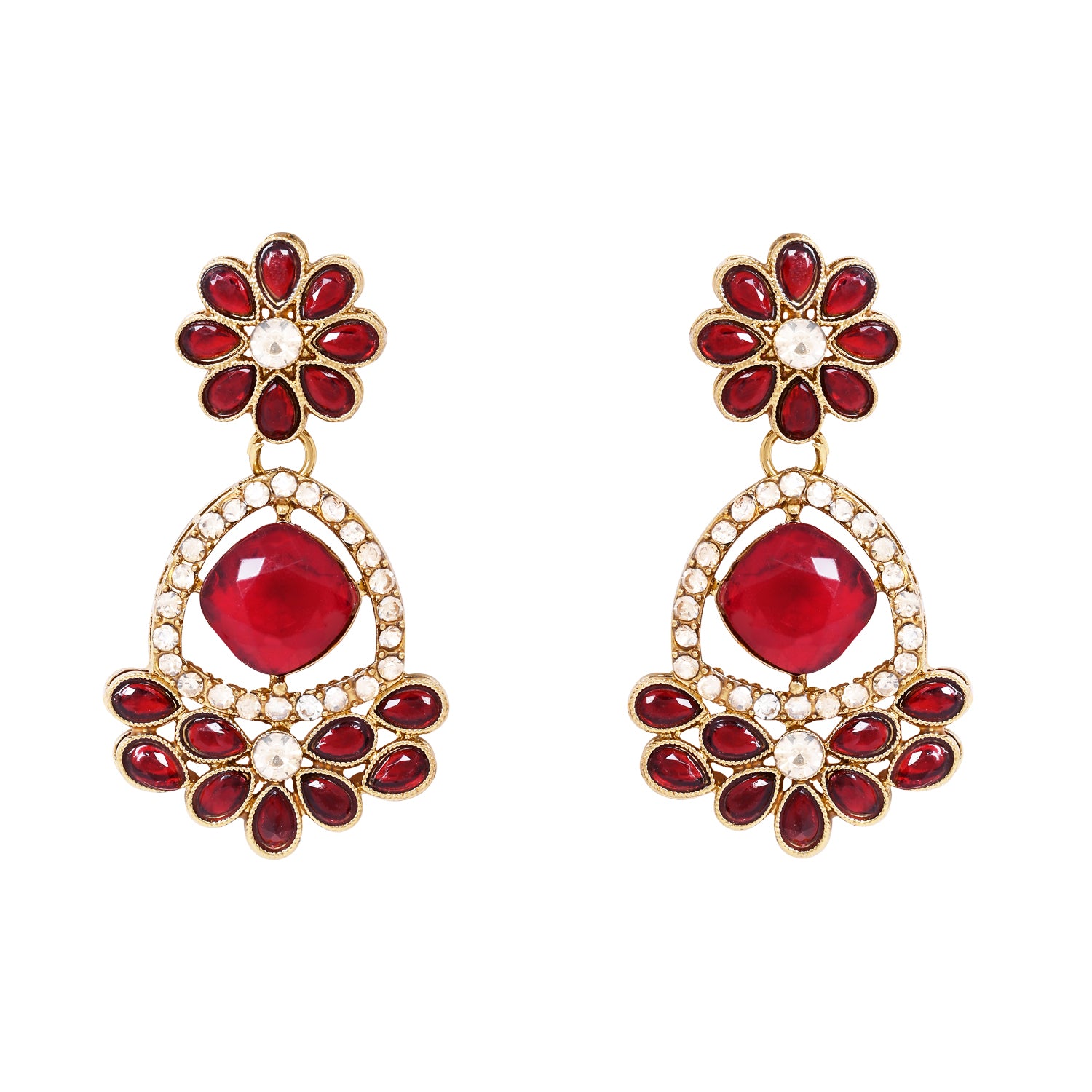 Aryahi - Bold Maroon Bridal Necklace Set