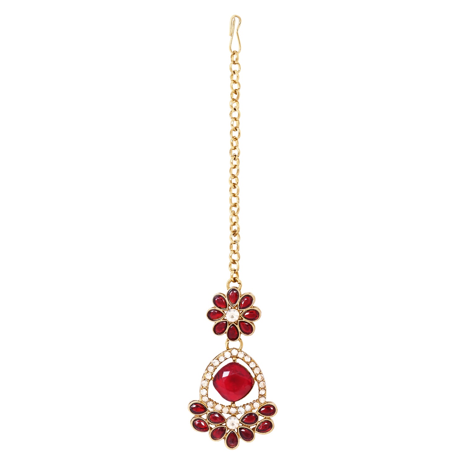 Aryahi - Bold Maroon Bridal Necklace Set