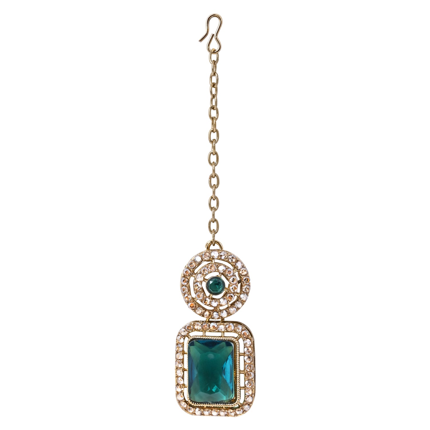 Divyani - Green Kundan Statement Necklace Set