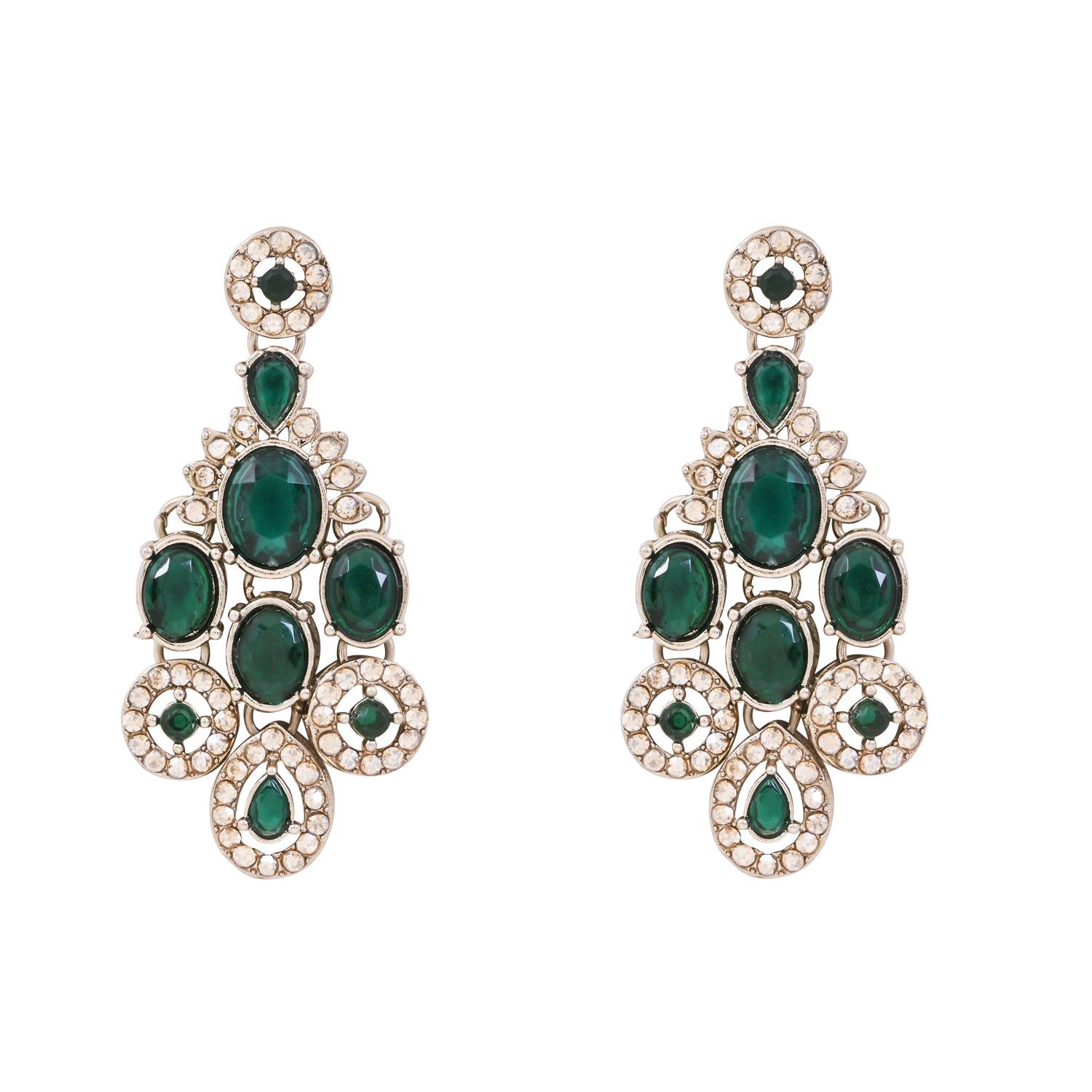 Nayesha - Vintage Green Kundan Bridal Necklace Set