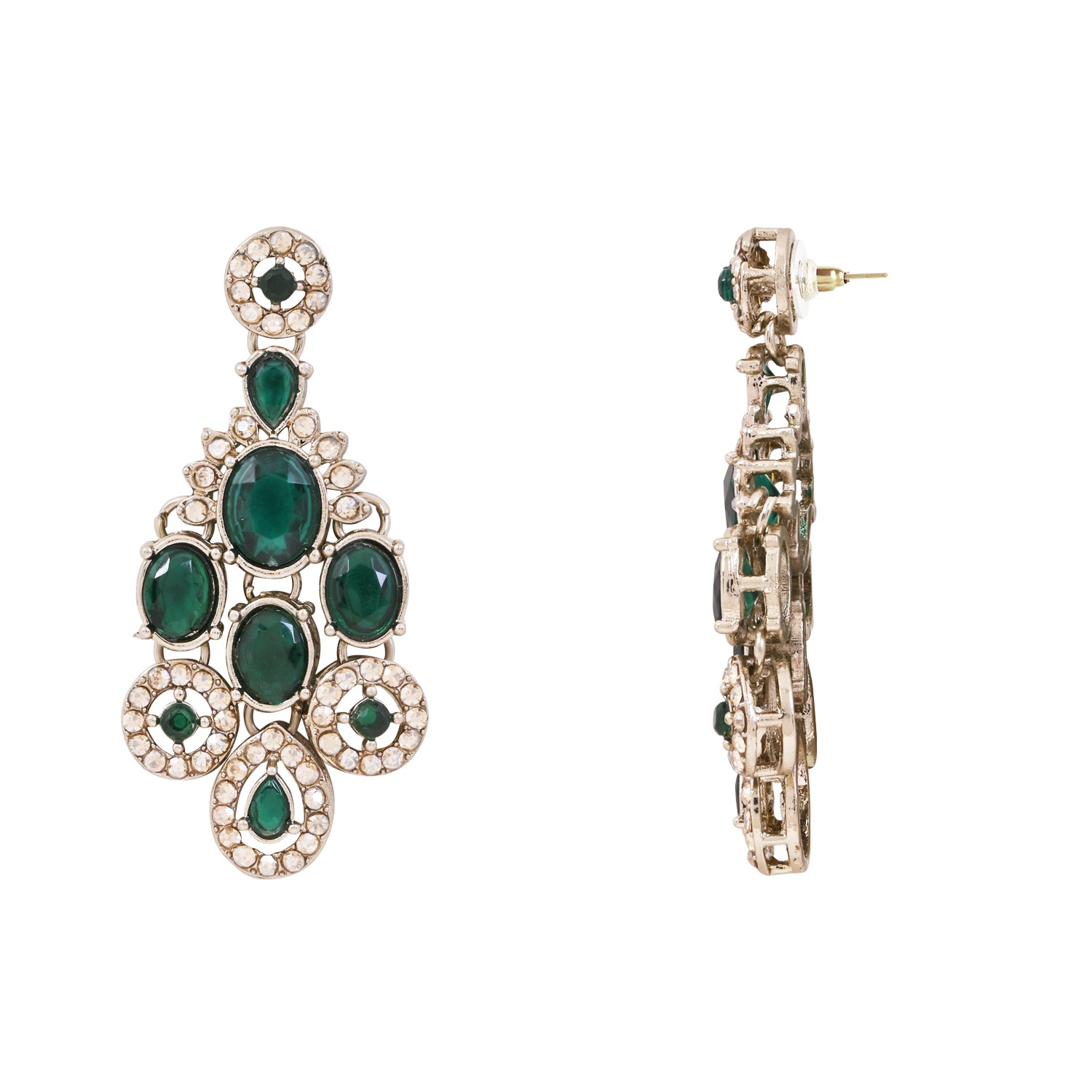Nayesha - Vintage Green Kundan Bridal Necklace Set