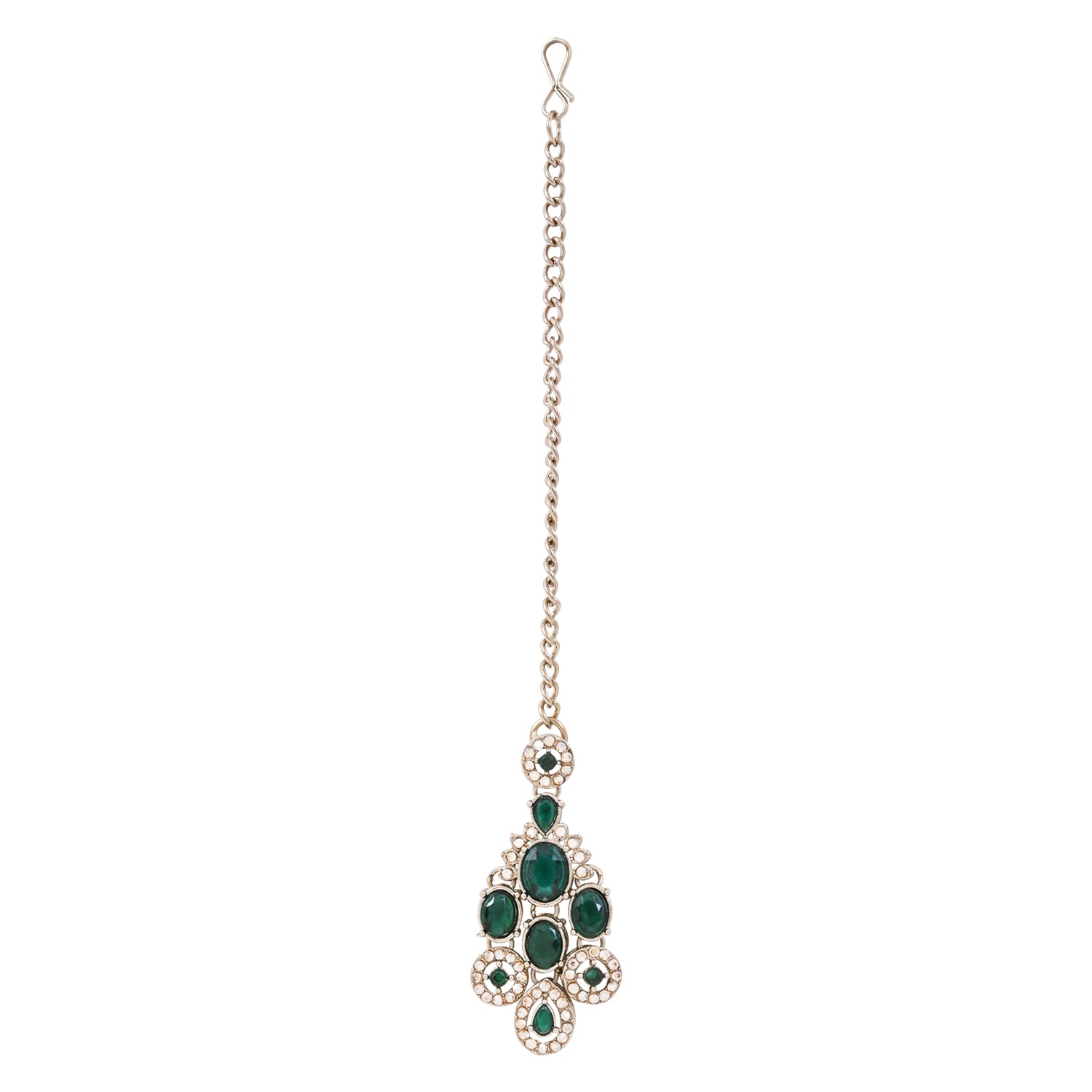 Nayesha - Vintage Green Kundan Bridal Necklace Set