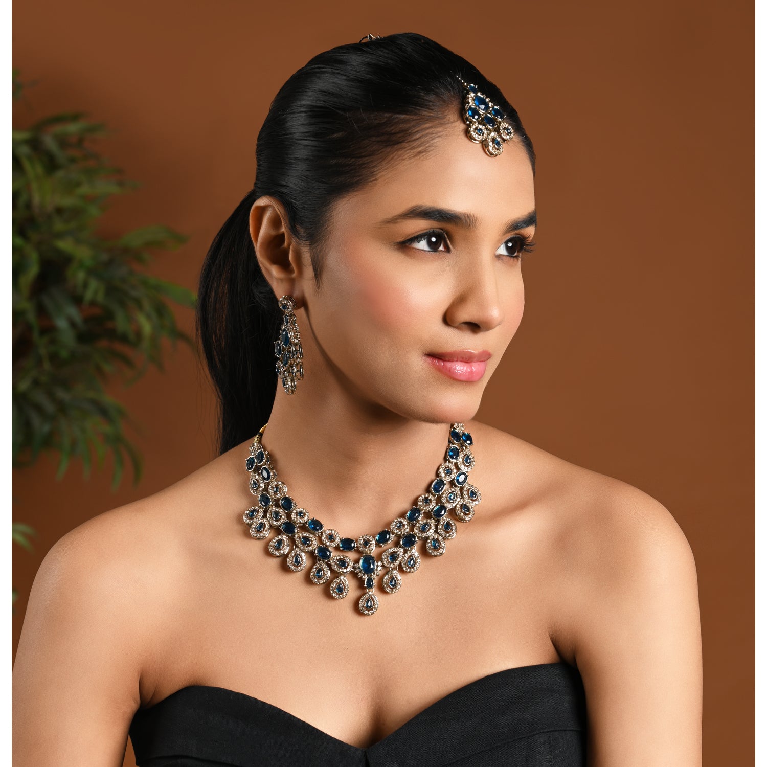 Nayesha - Vintage Montana Kundan Bridal Necklace Set