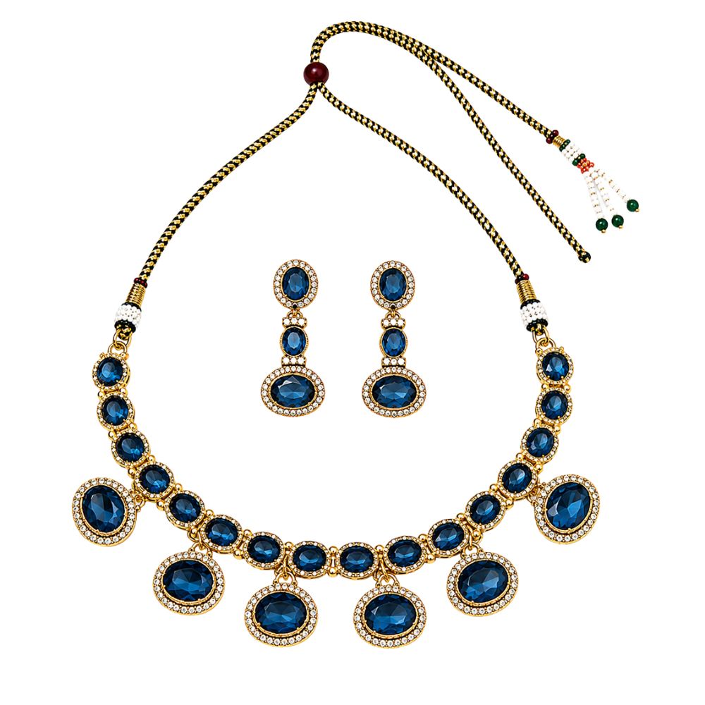 Aarvi -  Montana Kundan Inspired Stone Necklace Set