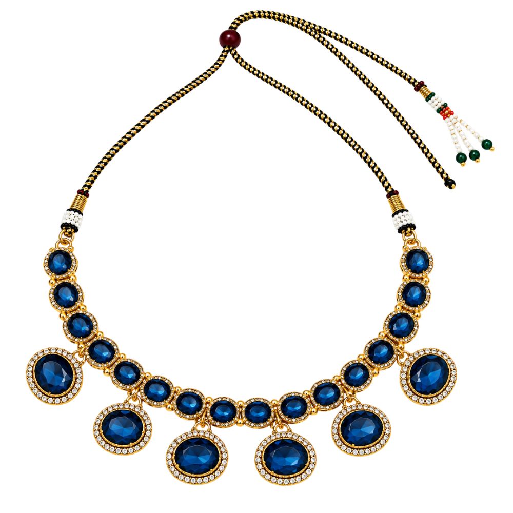 Aarvi -  Montana Kundan Inspired Stone Necklace Set