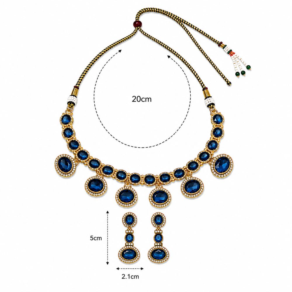 Aarvi -  Montana Kundan Inspired Stone Necklace Set