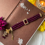 Alluring Pearl & Kundan Lumba Rakhi