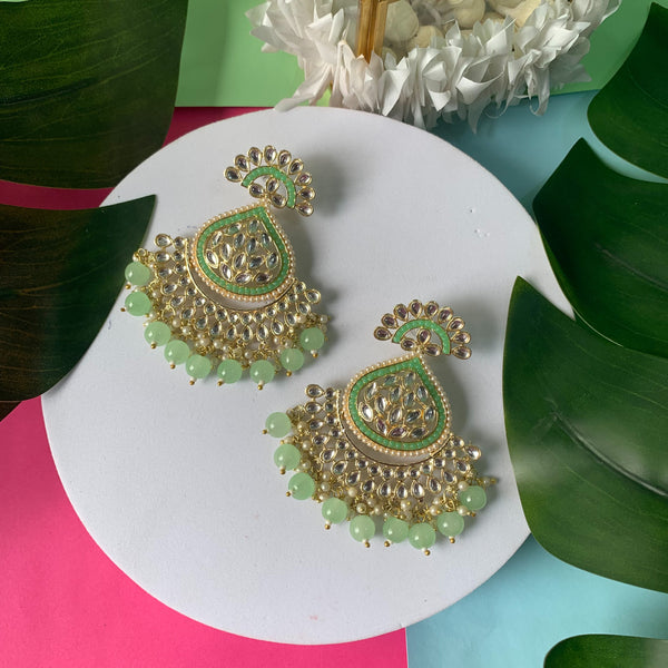 'Mahnoor' Mint Earrings