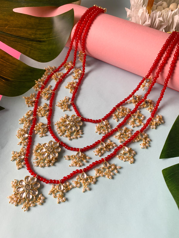 Ansh Red Necklace