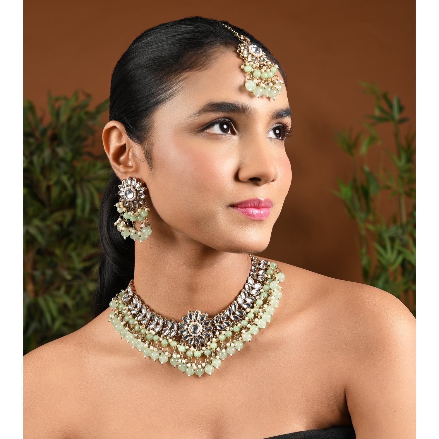 Ishna Mint Necklace Set