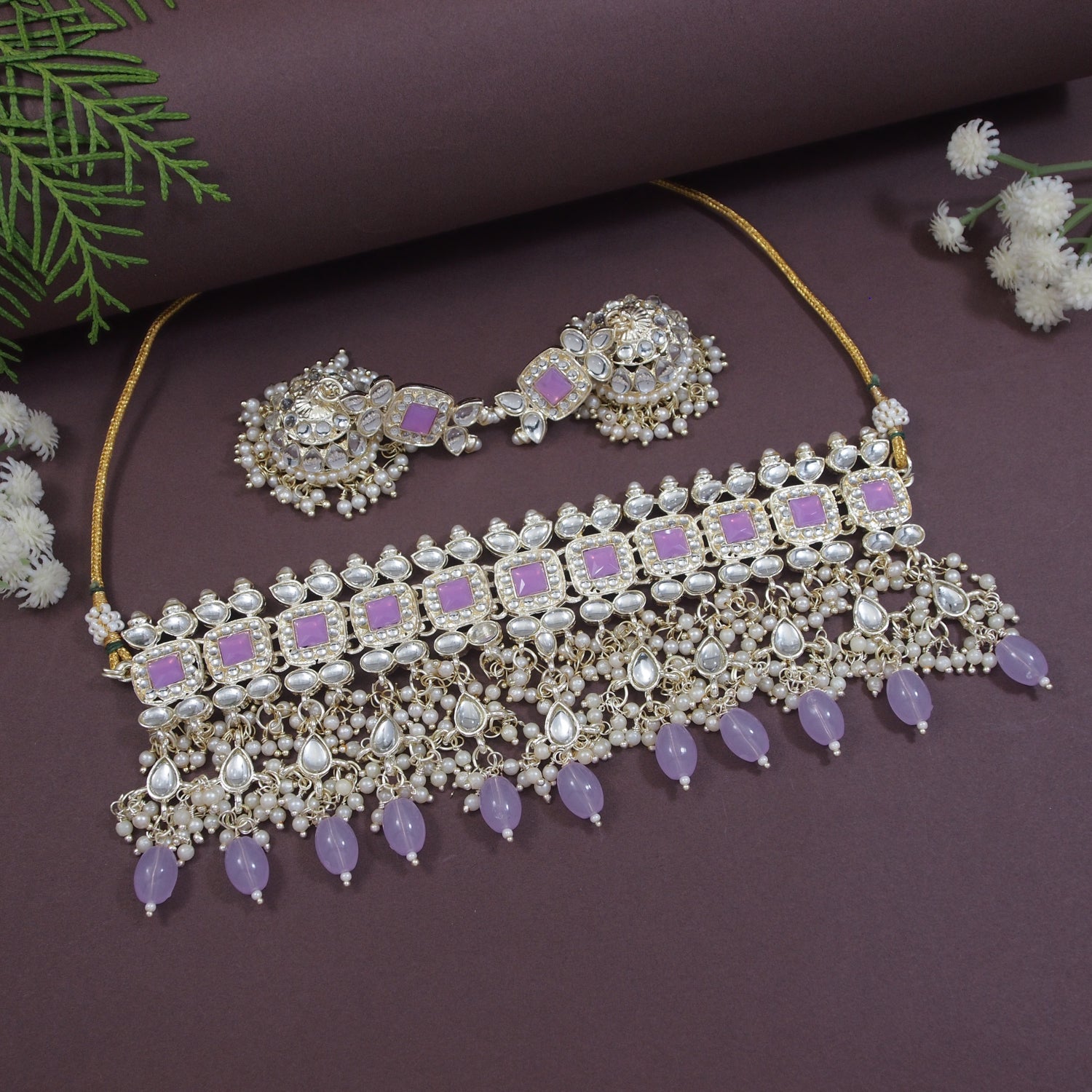 Avishi Purple Choker Set