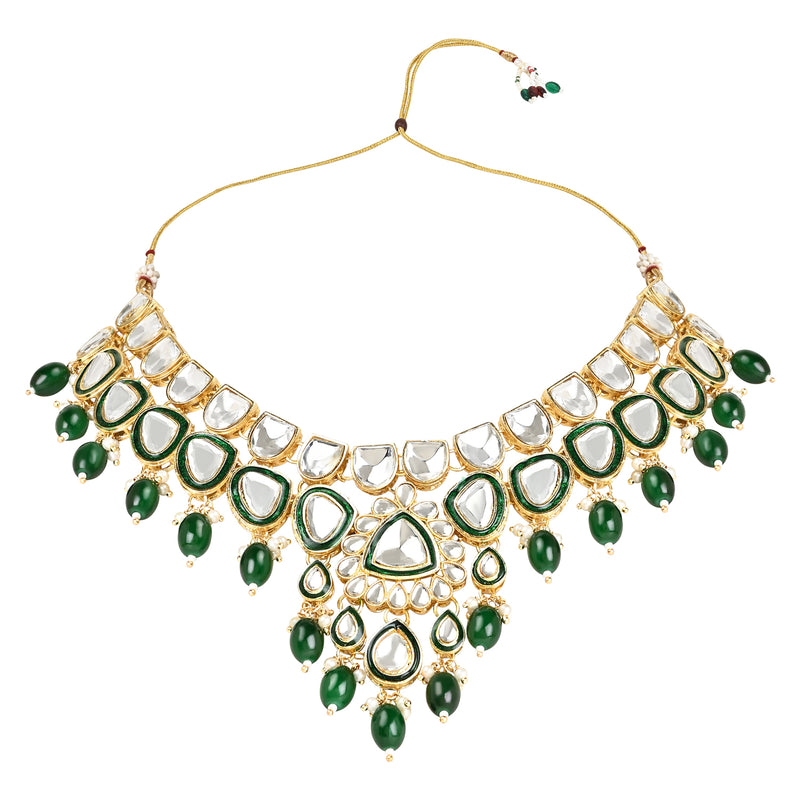 Jineshvi Green Choker Set