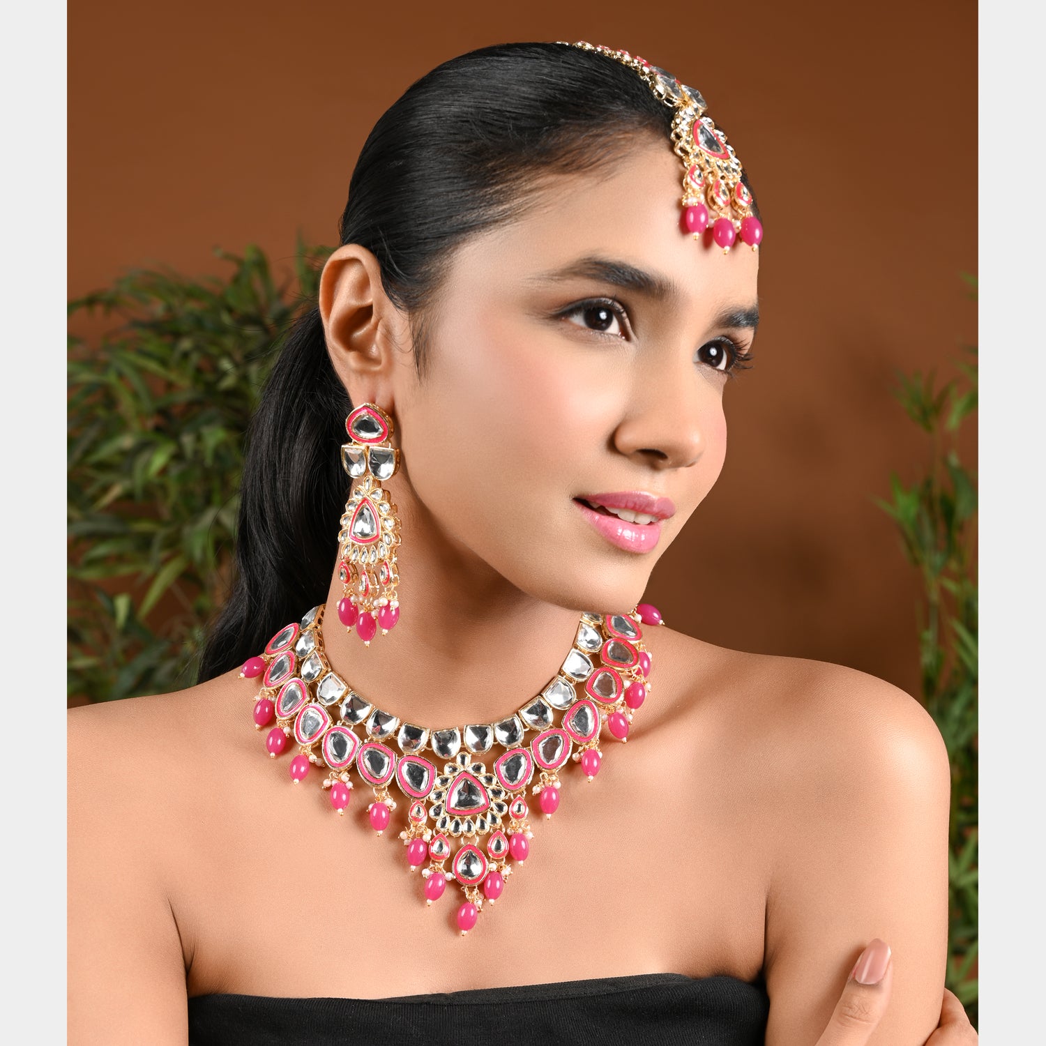 Jineshvi Pink Choker Set