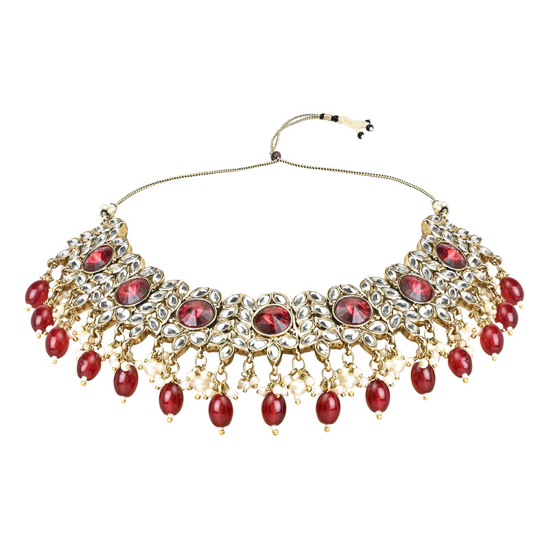 Geet Maroon Choker