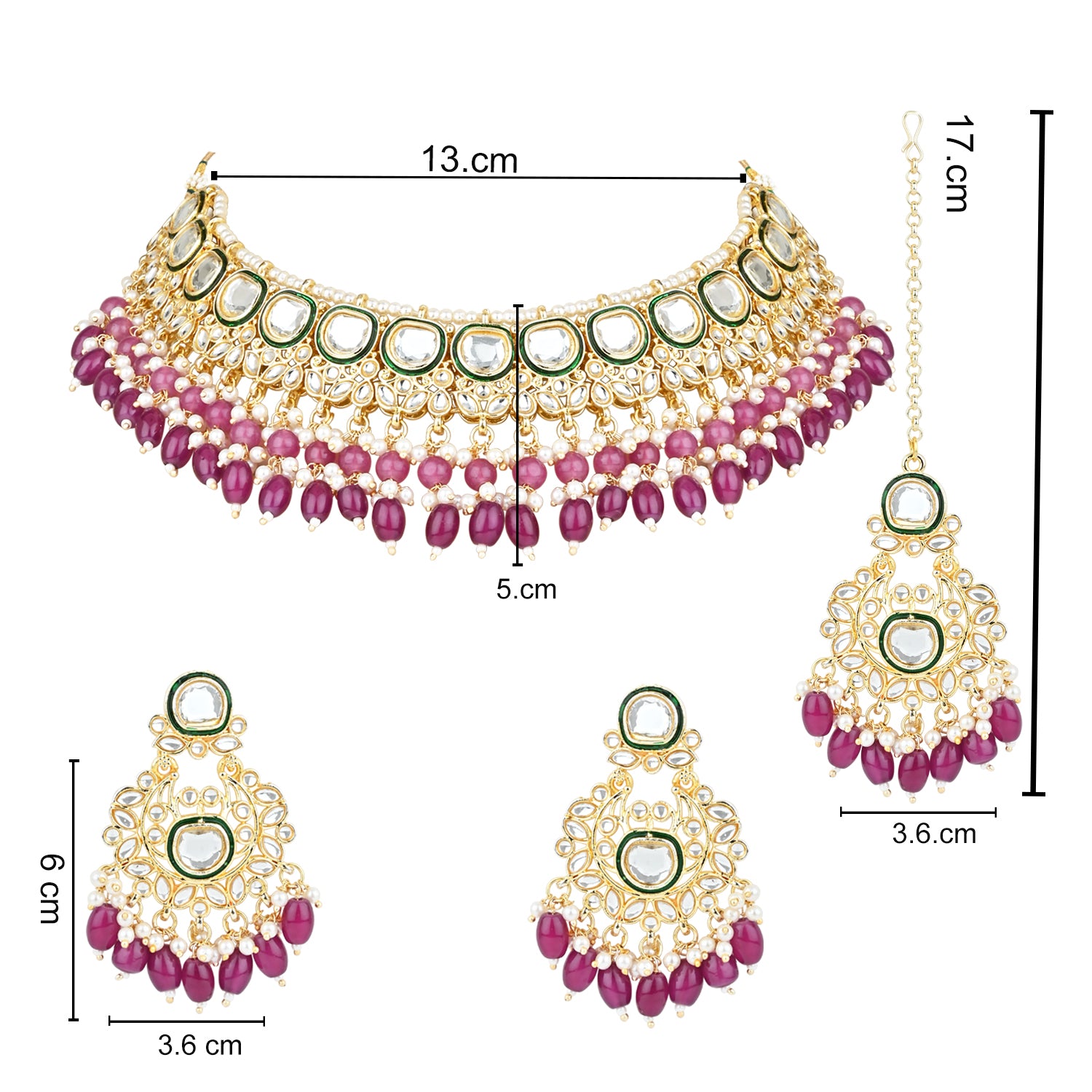 Abhilasha Wine Jewellery SEt