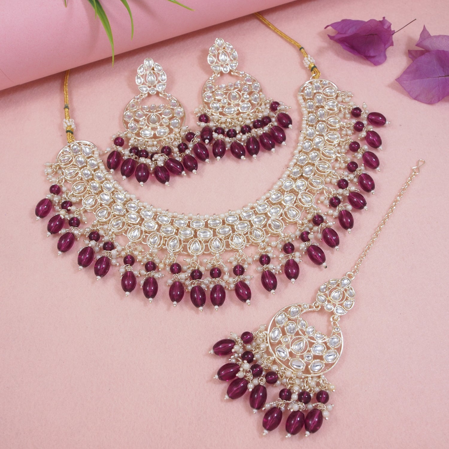 Sharmila Wine Jewellery Set