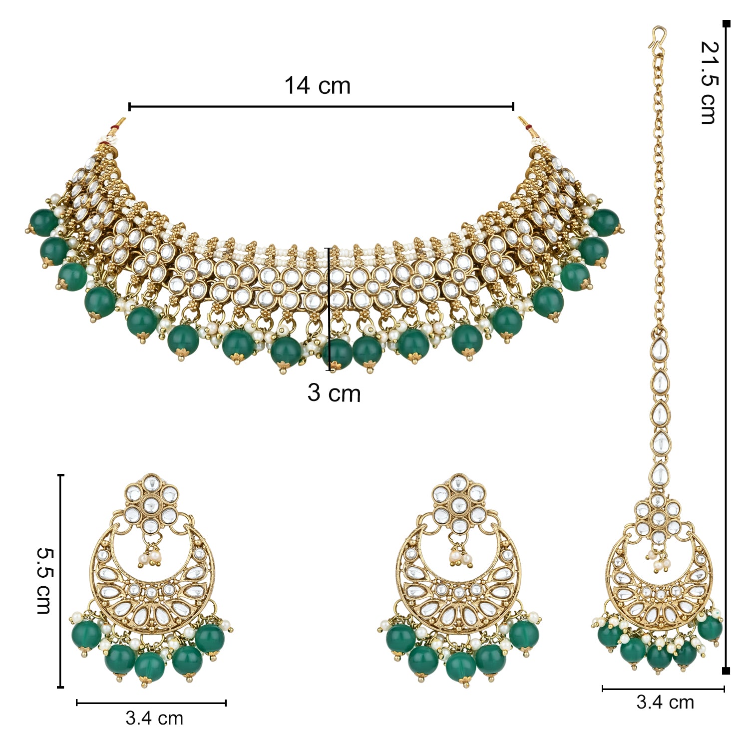 Aanchal Green Necklace Set