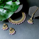 Aanchal Purple Choker Set