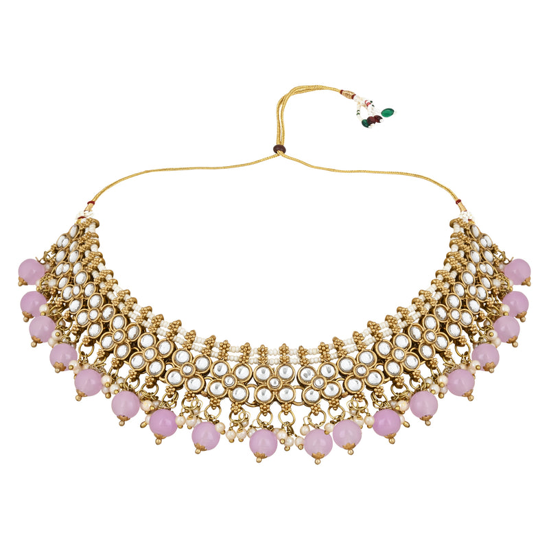 Aanchal Purple Choker Set