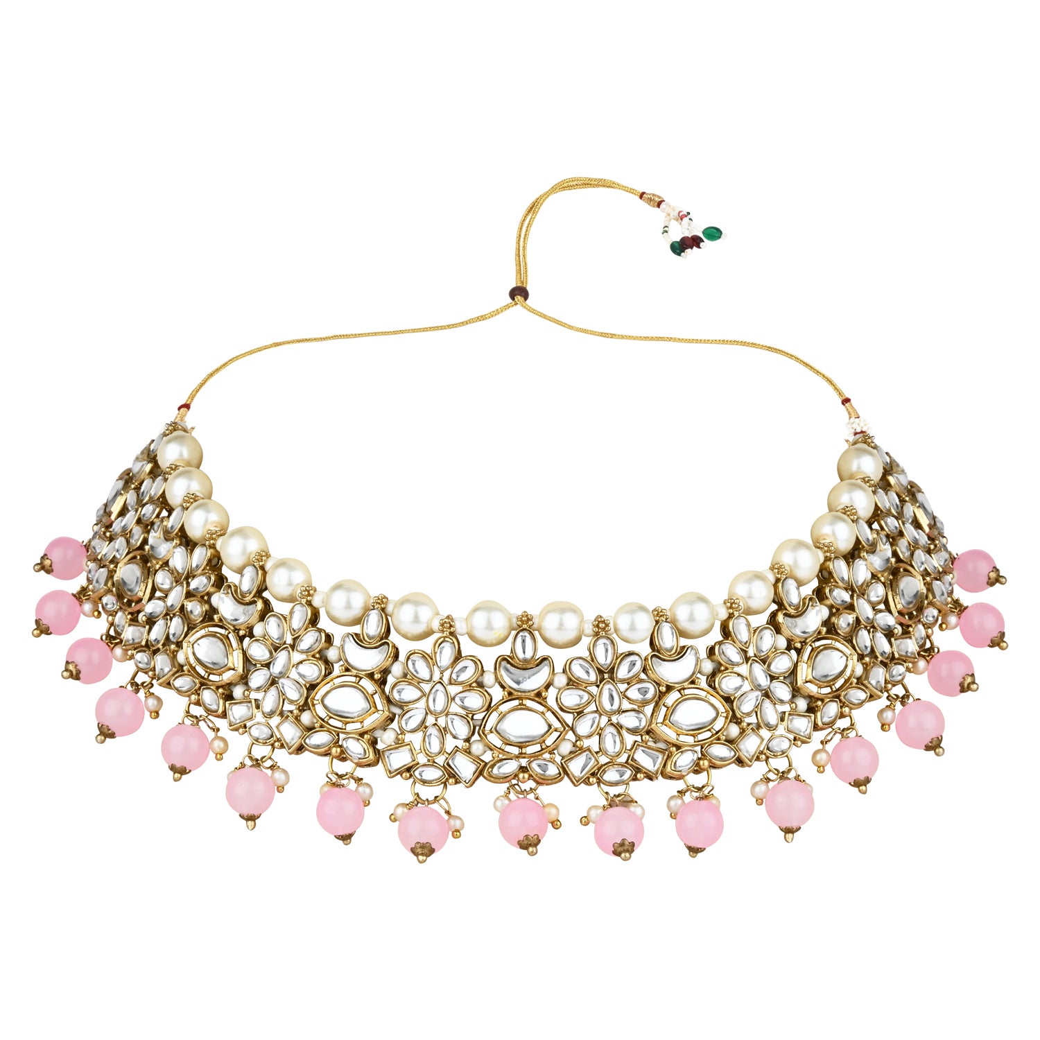 Kajal Pink Choker Set