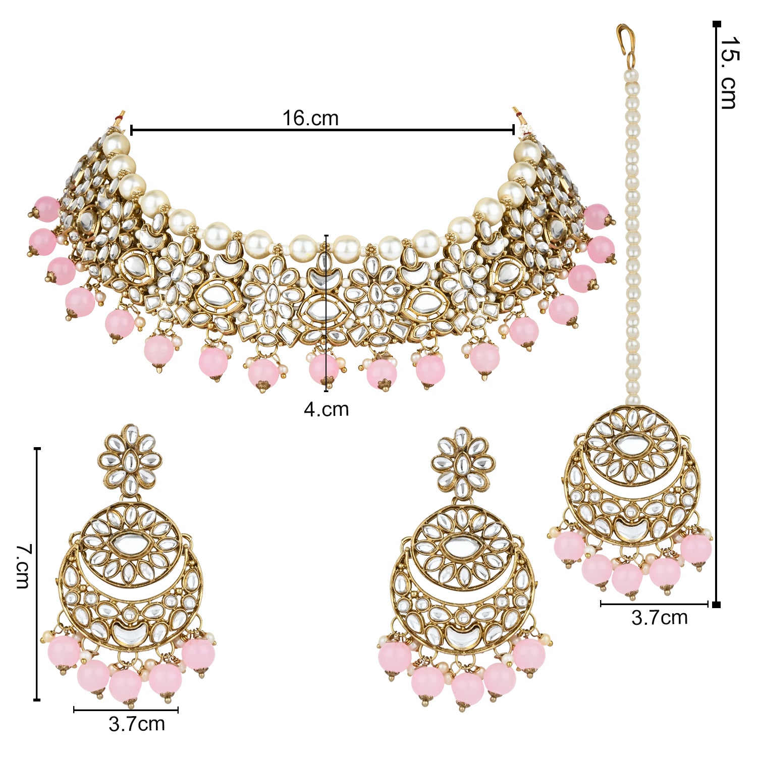 Kajal Pink Choker Set
