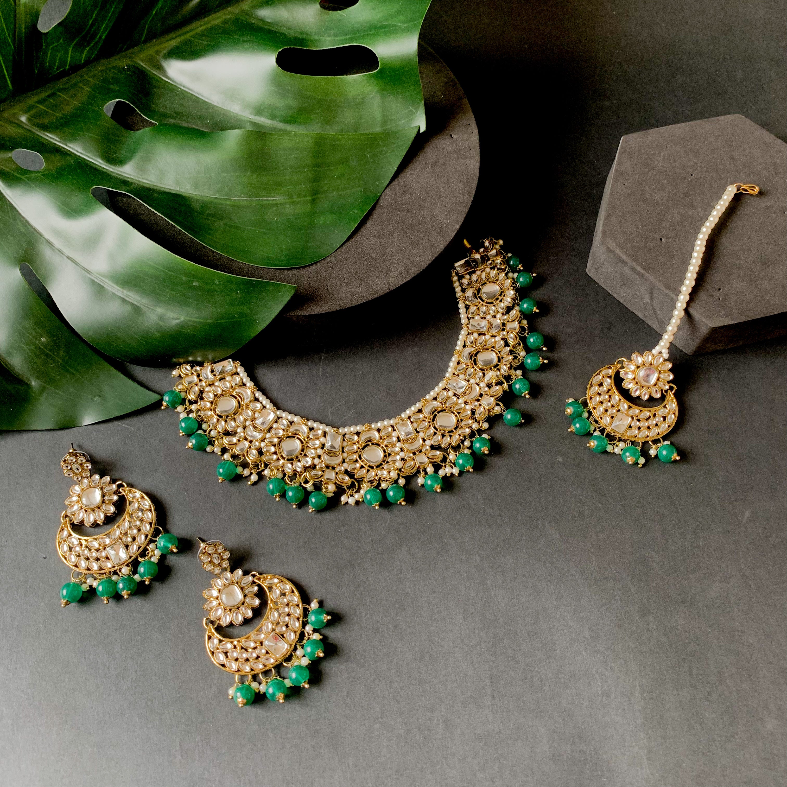 Paromita Green Choker Set