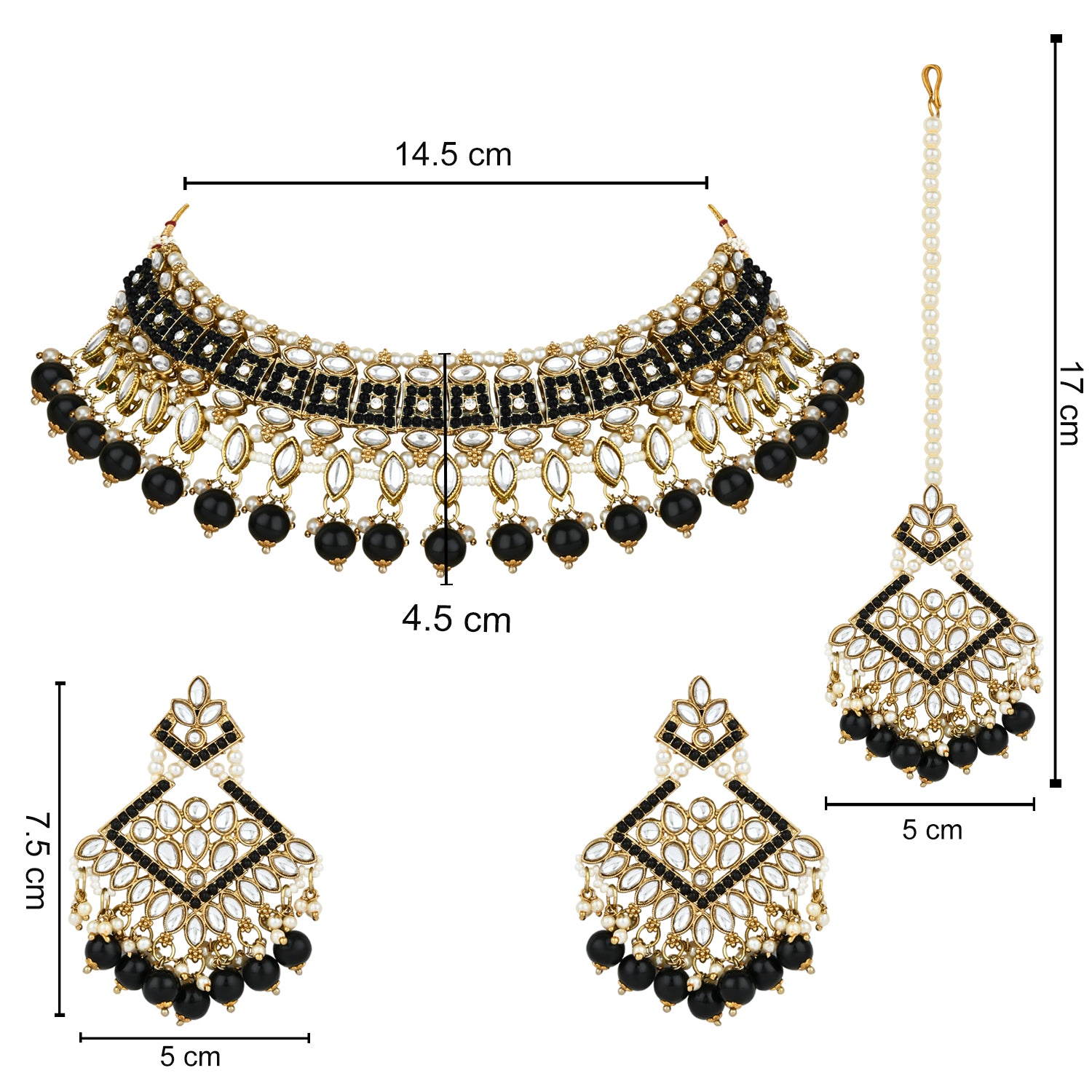 Reesha Black Choker Set