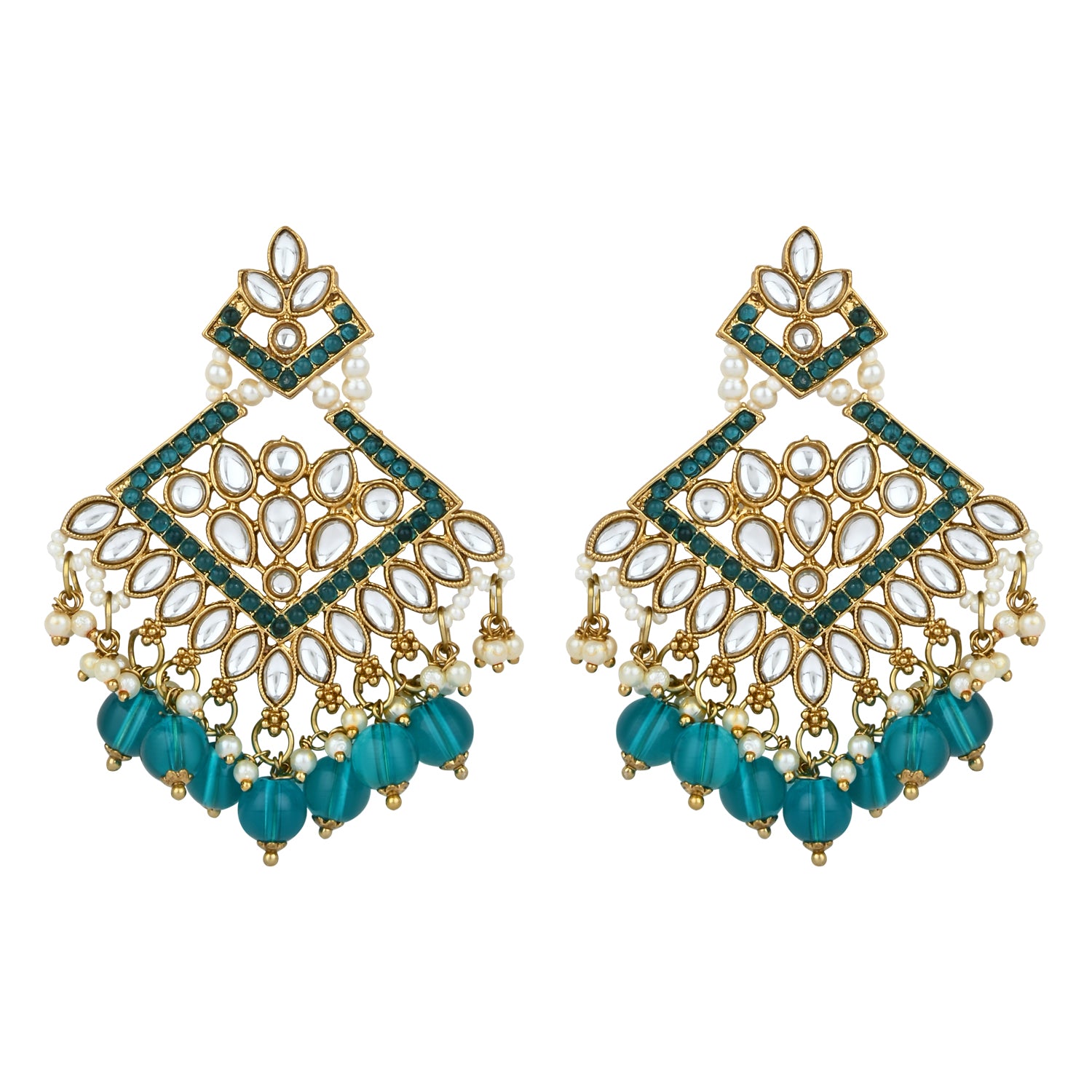 Reesha Peacock Green Choker Set