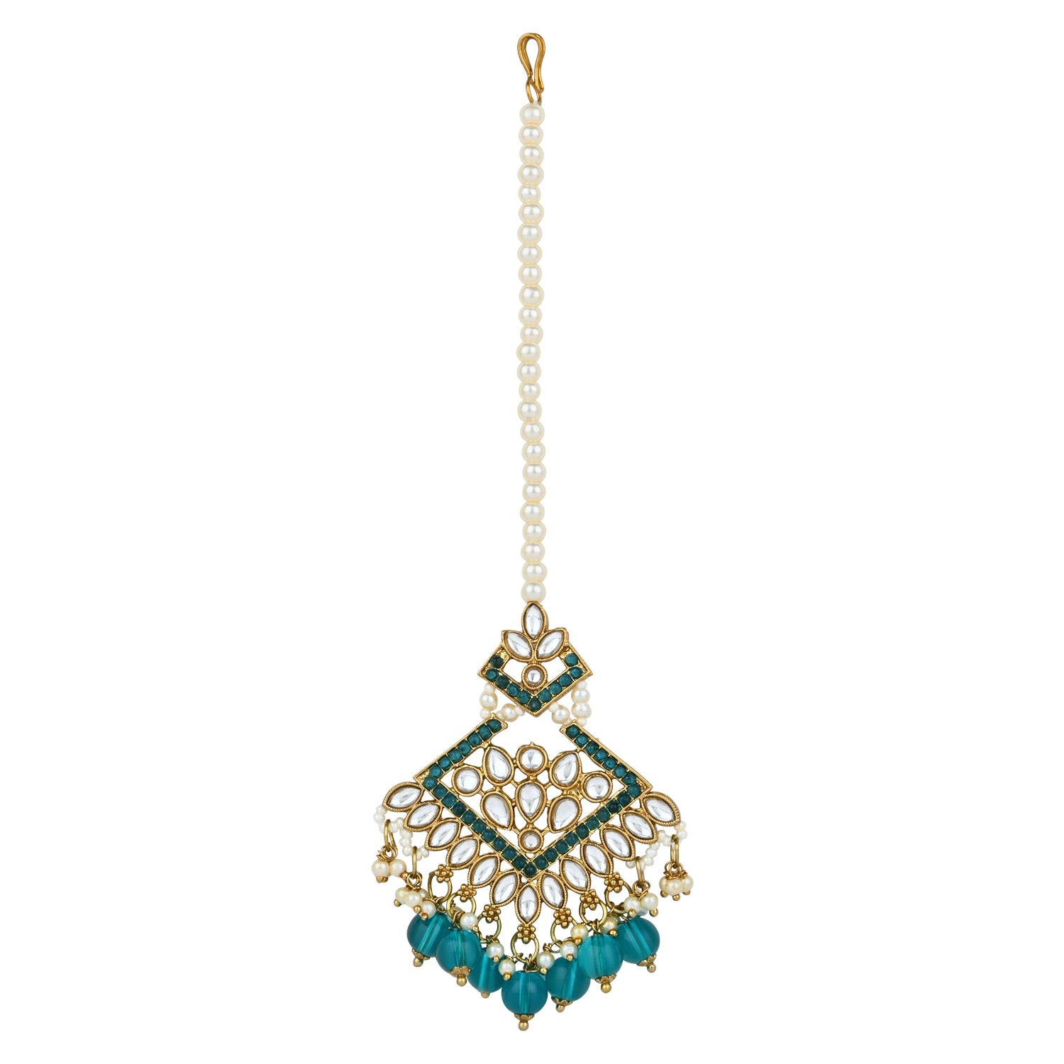 Reesha Peacock Green Choker Set