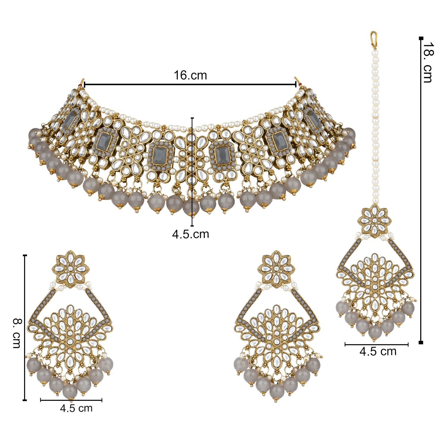 Paridhi Grey Choker Set